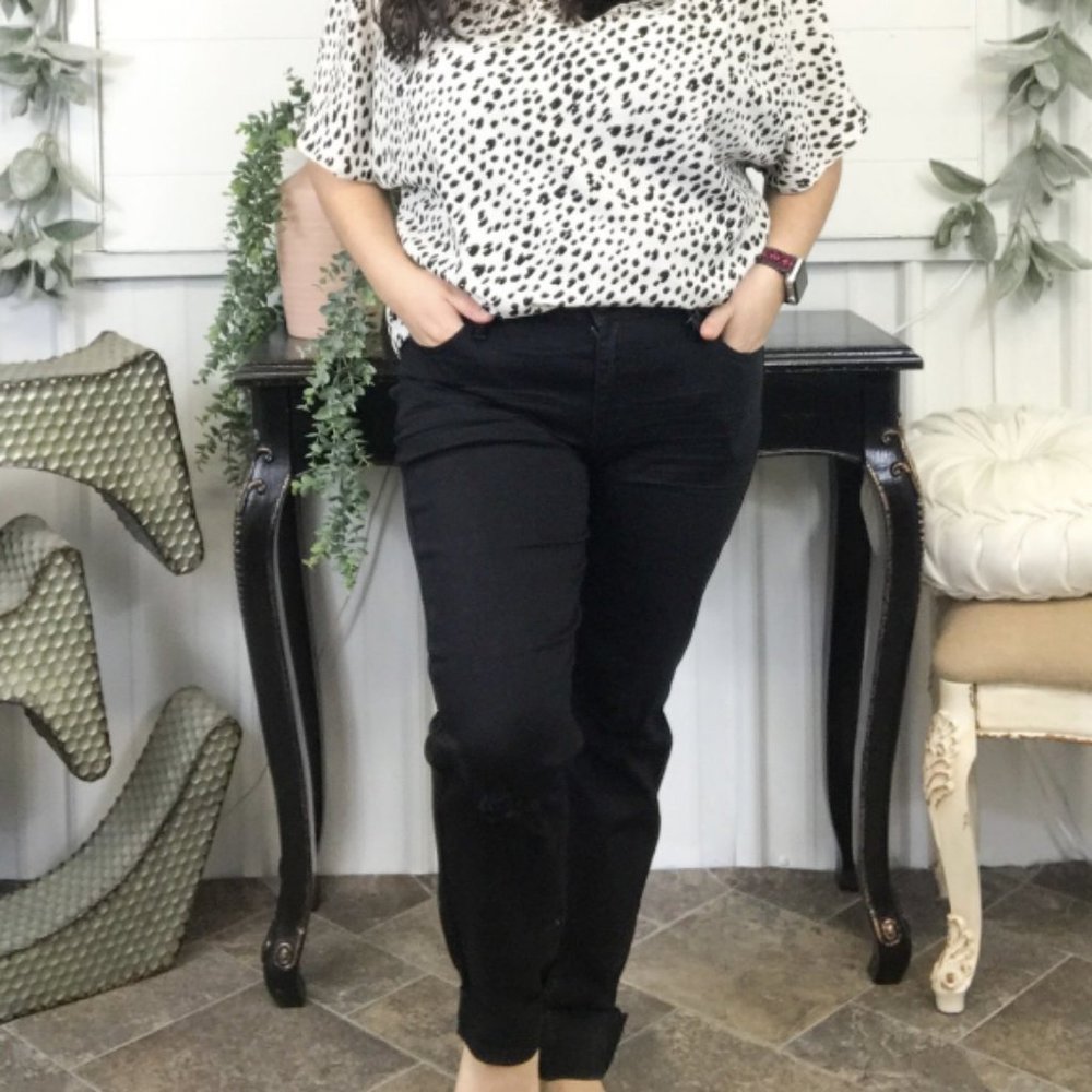 NWT Judy Blue Slim Fit High Rise Black Denim Jeans Size 26 - Picture 9 of 13